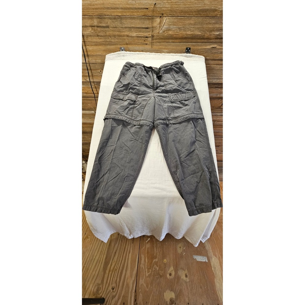Magellan Sportswear Mens XL Gray Convertible Zip Off Cargo Pants Cotton Ripstop